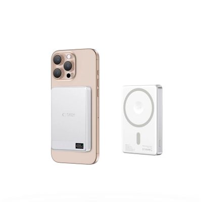 5. Powerbank Tech-Protect PB33 LifeMag MagSafe 5000mAH - srebrny