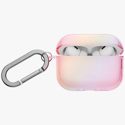 2. Etui UNIQ Iridescia Hang Case na AirPods Pro 3 - przezroczysto-różowe