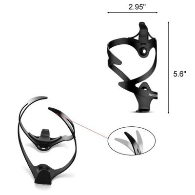 2. Uchwyt aluminiowy Rockbros 2017-11ABK na bidon rowerowy - czarny