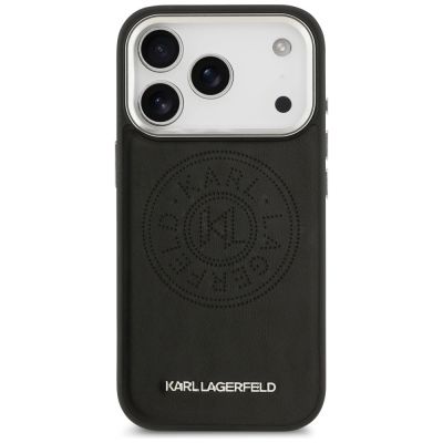 3. Etui Karl Lagerfeld Point & Metal Logo MagSafe do iPhone 17 Pro - czarne
