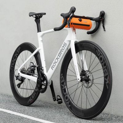2. Torba rowerowa Rockbros AS-143 ROAD TO SKY na kierownicę wodoodporna 2 l - pomarańczowa