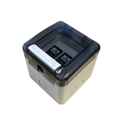 Gniazdo hermetyczne, szczelne 2 x RJ45 IP66 natynkowe (niewyposażone) ALANTEC