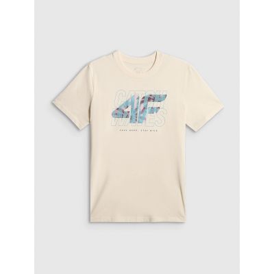 5. T-shirt regular z nadrukiem męski 4F 4FRSS26TTSHM4295-11S