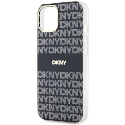 6. Etui DKNY IML Mono & Stripe MagSafe na iPhone 15 Plus / 14 Plus - czarne