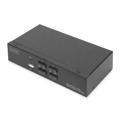 22. Przełącznik KVM, 4-portowy, pojedynczy wyświetlacz, 4K, HDMI