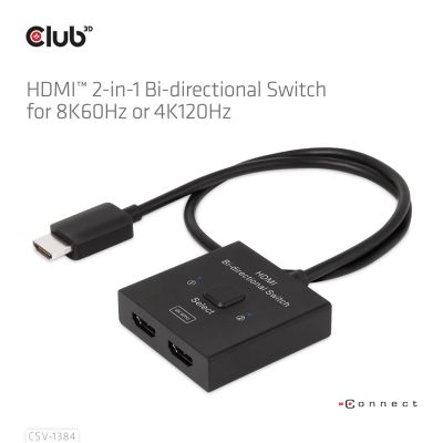 8. CLUB3D CSV-1384 przełącznik KVM Czarny