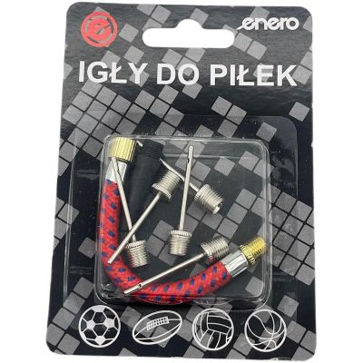 6. ZESTAW IGIEŁ 5SZT Z WĘŻYKIEM DO POMPKI PIŁKI ENERO
