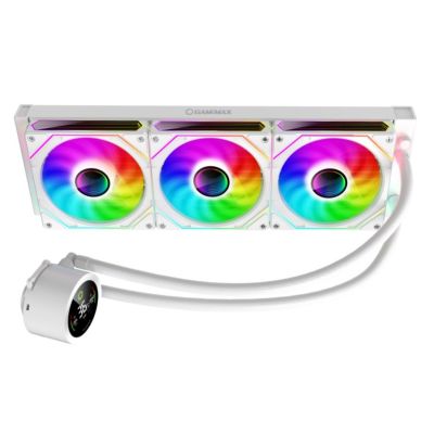 GameMax ICEBURG 360 DIGITAL WH system chłodzenia komputerów Procesor Chłodnica cieczy all-in-one 12 cm Biały 1 szt.