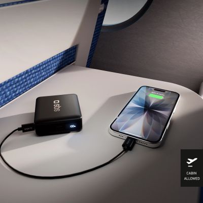 15. Powerbank SBS HD 30W 10000mAh USB-C z wyświetlaczem LCD - czarny