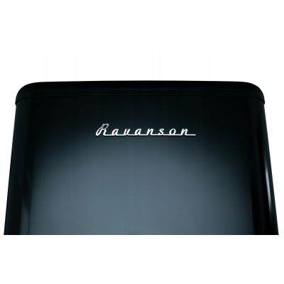 6. Lodówka Retro Ravanson LKK-250RB 250l | oświetlenie LED | styl vintage | 545 x 585 x 182 mm | czarny