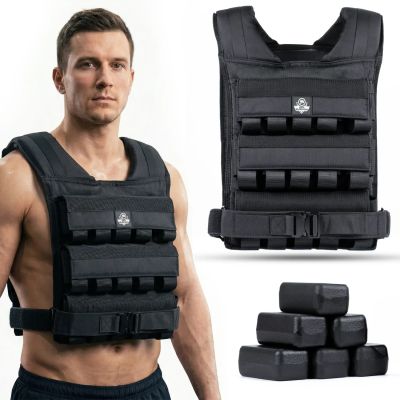 13. Kamizelka treningowa obciążeniowa 20 kg z bloczkami W20B | DBX Bushido