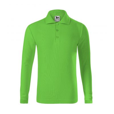 2. Koszulka polo Malfini Pique Polo LS Jr MLI-24192 green apple