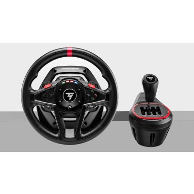 5. Thrustmaster T128 Shifter Pack, Kierownica + Pedały, PC, Xbox, Przycisk hamulca ręcznego, Przycisk View, Przycisk ustawień, Przyciski kierunkowe, Przycisk Menu, Przycisk Share, Analogowy, 900°, Przewodowy