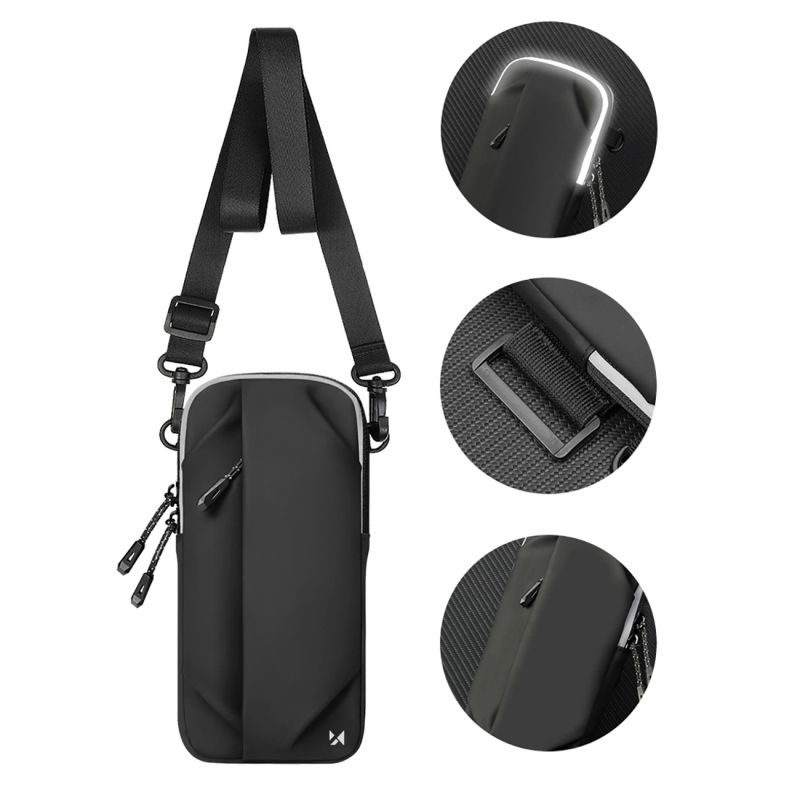 5. Saszetka Wozinsky WSDB-B armband opaska na ramię na telefon do biegania - czarna