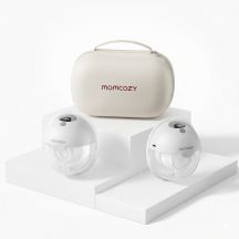 Momcozy M5 Smart Wearable Breast Pump – Laktator muszlowy | Sterowanie aplikacją, bezprzewodowy, podwójny, kolor szary