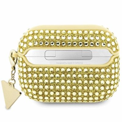2. Etui Guess Rhinestone Triangle na AirPods Pro 2 (2022/2023) - złote