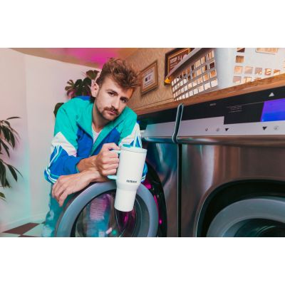 20. Kubek termiczny z teleskopową słomką Kambukka Rio Tumbler 950ml Frosty Coconut