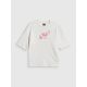 5. T-shirt regular z nadrukiem damski 4F 4FRSS26TTSHF3704-11S