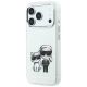 2. Etui Karl Lagerfeld Smooth Karl & Choupette Bodies Sketch MagSafe do iPhone 18 Pro / 17 Pro - beżowe