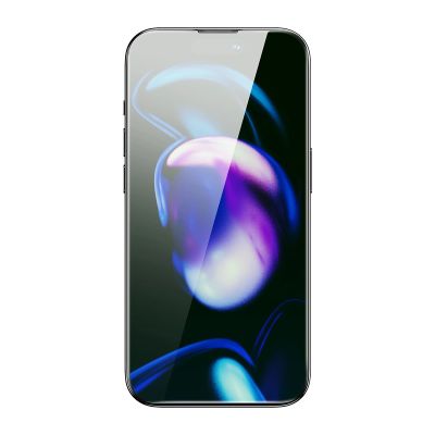 2. Baseus szkło hartowane do iPhone 14 Pro na cały ekran z filtrem Anti Blue Light i osłoną na głośnik 0.3mm + ramka montażowa