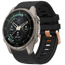 Pasek Tech-Protect Silicone na Garmin Fenix 5S / 5S Plus / 6S / 6S Pro / 7S / 8 / 9 / 9 Pro (43 mm) - czarny