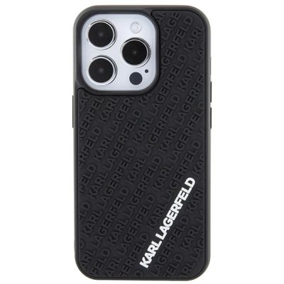 3. Etui Karl Lagerfeld 3D Rubber Multi Logo na iPhone 15 Pro - czarne