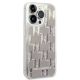 4. Etui Karl Lagerfeld Liquid Glitter Monogram na iPhone 14 Pro - srebrne
