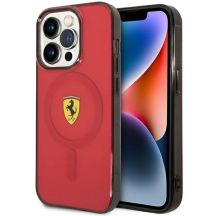 Etui Ferrari Translucent MagSafe na iPhone 14 Pro Max - czerwone