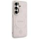4. Etui Guess Saffiano Peony Embossed Ring MagSafe na Samsung Galaxy S26 - różowe