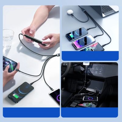 11. Kabel Joyroom Multi-Use Series S-A18 4w1 USB-A - USB-C / Lightning / Lightning / micro USB 1.2m - czarny