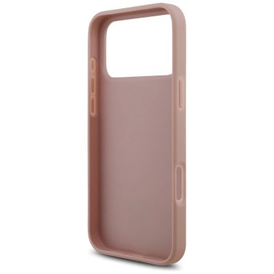 7. Etui Guess Rhinestone Triangle Logo na iPhone 17 Pro Max - różowe