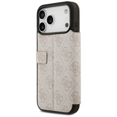 5. Etui Guess Book 4G Metal Logo na iPhone 17 Pro Max - różowe