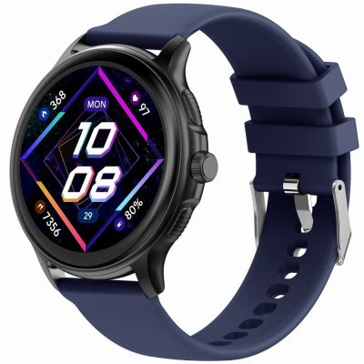 2. Smartwatch Damski GRAVITY GT12-2 Granatowy Pasek Silikonowy + Czarna Bransoleta