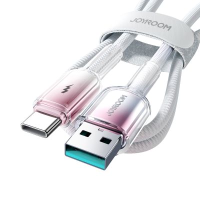 5. Kabel Joyroom S-A42 Crystal-Clear Series 3A USB-A - USB-C 1,2m - biały