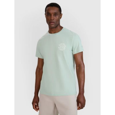 T-shirt regular z nadrukiem męski  4F 4FWSS25TTSHM1980-47S