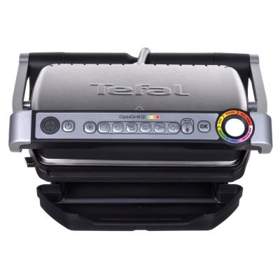 9. Grill Tefal OptiGrill GC712D34 (stołowy-zamknięty; 2000W; kolor inox)