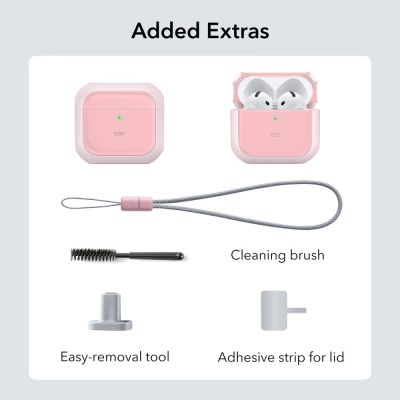 6. Etui ESR Orbit Halolock MagSafe na AirPods 4 - różowe