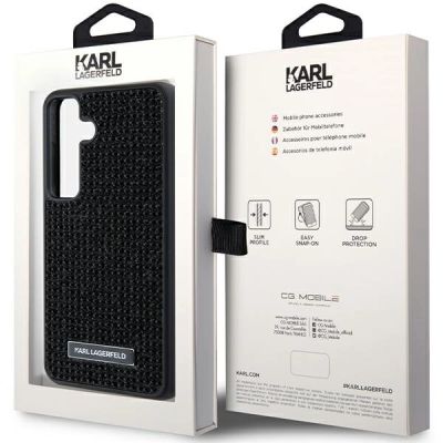 8. Etui Karl Lagerfeld Rhinestone Metal Logo na Samsung Galaxy S24+ - czarne