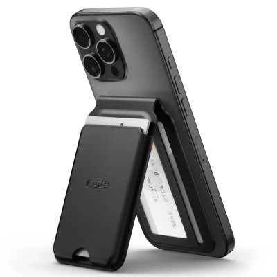 2. Etui Tech-Protect MagWallet Stand MagSafe uniwersalny - czarny