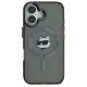3. Etui Karl Lagerfeld IML Metal Choupette Head MagSafe na iPhone 16 Plus - czarne