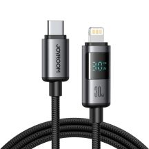 Kabel Joyroom S-A16 Pro Prism Series 30W USB-C - Lightning z wyświetlaczem 1,2m - czarny