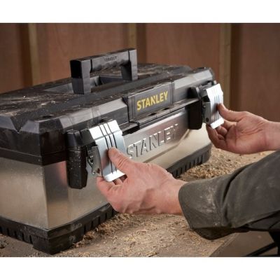 7. Black & Decker 1-95-619 walizka na narzędzia Czarny, Srebrny Plastik, Stal