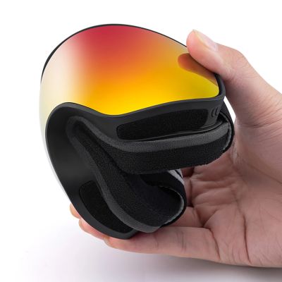 6. Gogle narciarskie Qunature Black dziecięce (rozmiar M/L) - czarne
