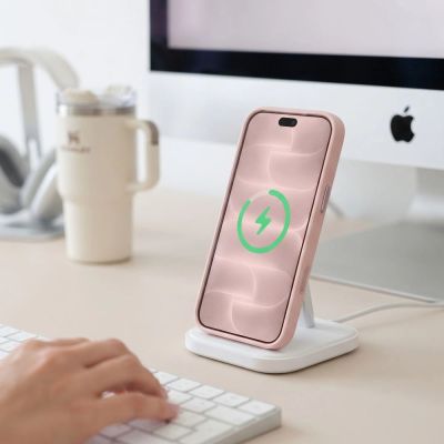 5. Etui Tech-Protect MagPeak MagSafe CC na iPhone 18 Pro / 17 Pro - różowe matowe