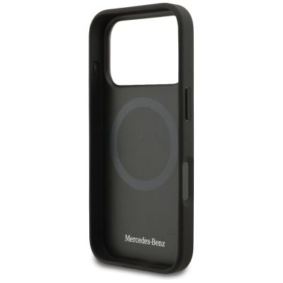7. Etui Mercedes Leather The Move MagSafe na iPhone 17 Pro - czarne