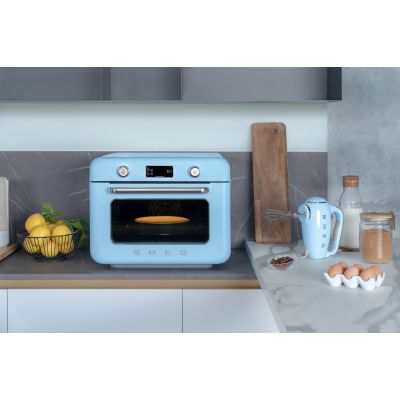 13. Smeg COF01PBEU piec parowy Mała Niebieski Przyciski, Obrotowy