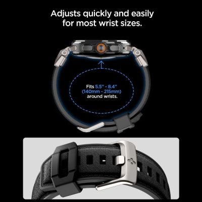 8. Pasek Spigen DuraPro Armor Samsung Galaxy Watch Ultra 47 mm - czarny