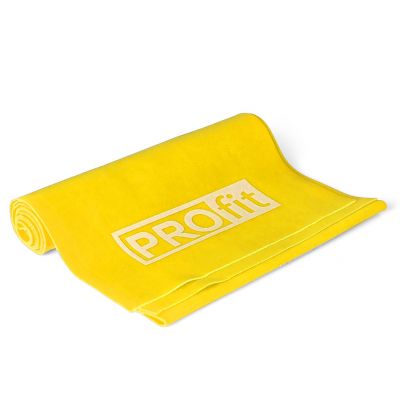 4. GUMA FITNESS PROFIT LONG LIGHT 200x15x0,35cm żółta DK 2227