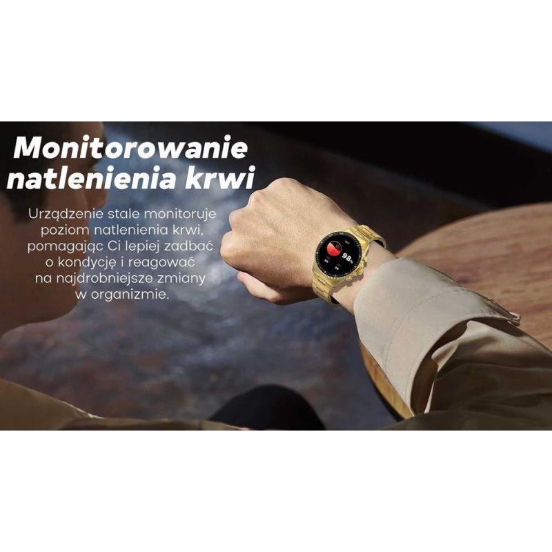 12. Smartwatch Męski GRAVITY GT16-2 Black / Czarna Bransoleta