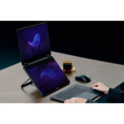 52. ASUS ROG Zephyrus Duo 16 GX651AX-U9322X Ultra 9 386H 2x16.0"3K Touch OLED 120Hz 1100nits AG 32GB LPDDR5X SSD2TB GeForce RTX 5090 24GB Cam1080p + IR 90WHrs W11Pro Aluminum Stellar Grey